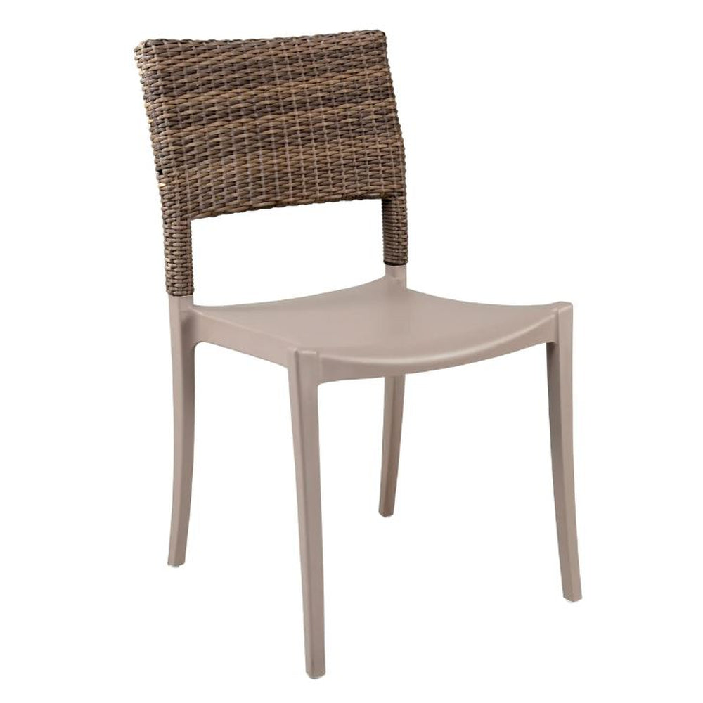 Java Outdoor Wicker and Resin Side Chair