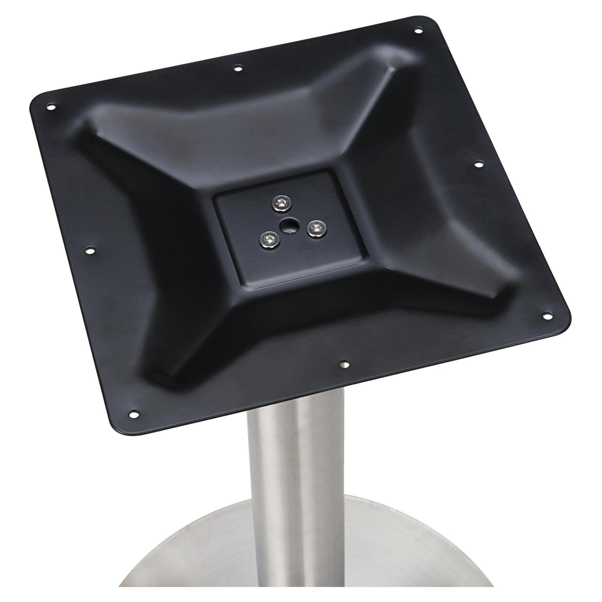 Stainless Steel Round Outdoor Table Base - Bar Height – Restaurant ...