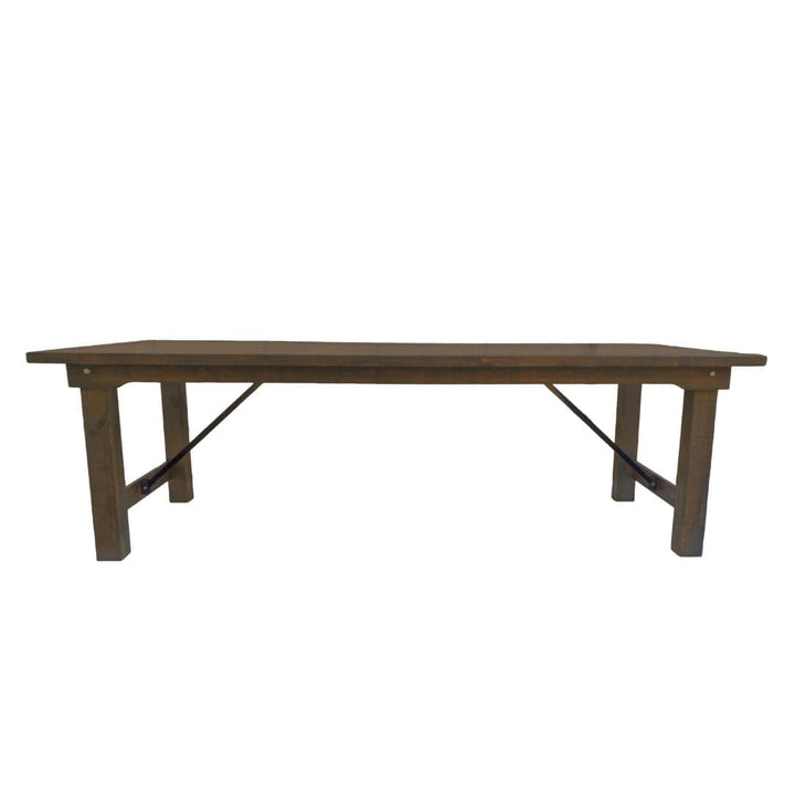 Rustic Solid Pine Folding Straight Leg Farm Table