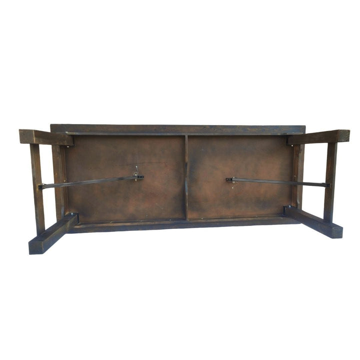 Rustic Solid Pine Folding Straight Leg Farm Table