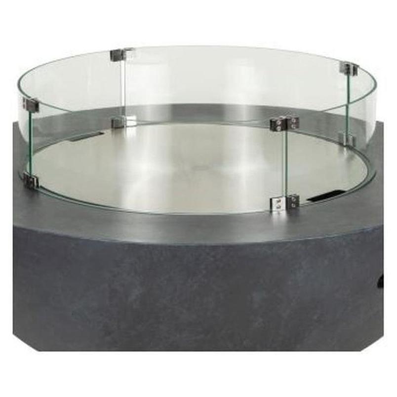Elements Concrete Round Fire Pit Metal Top Cover