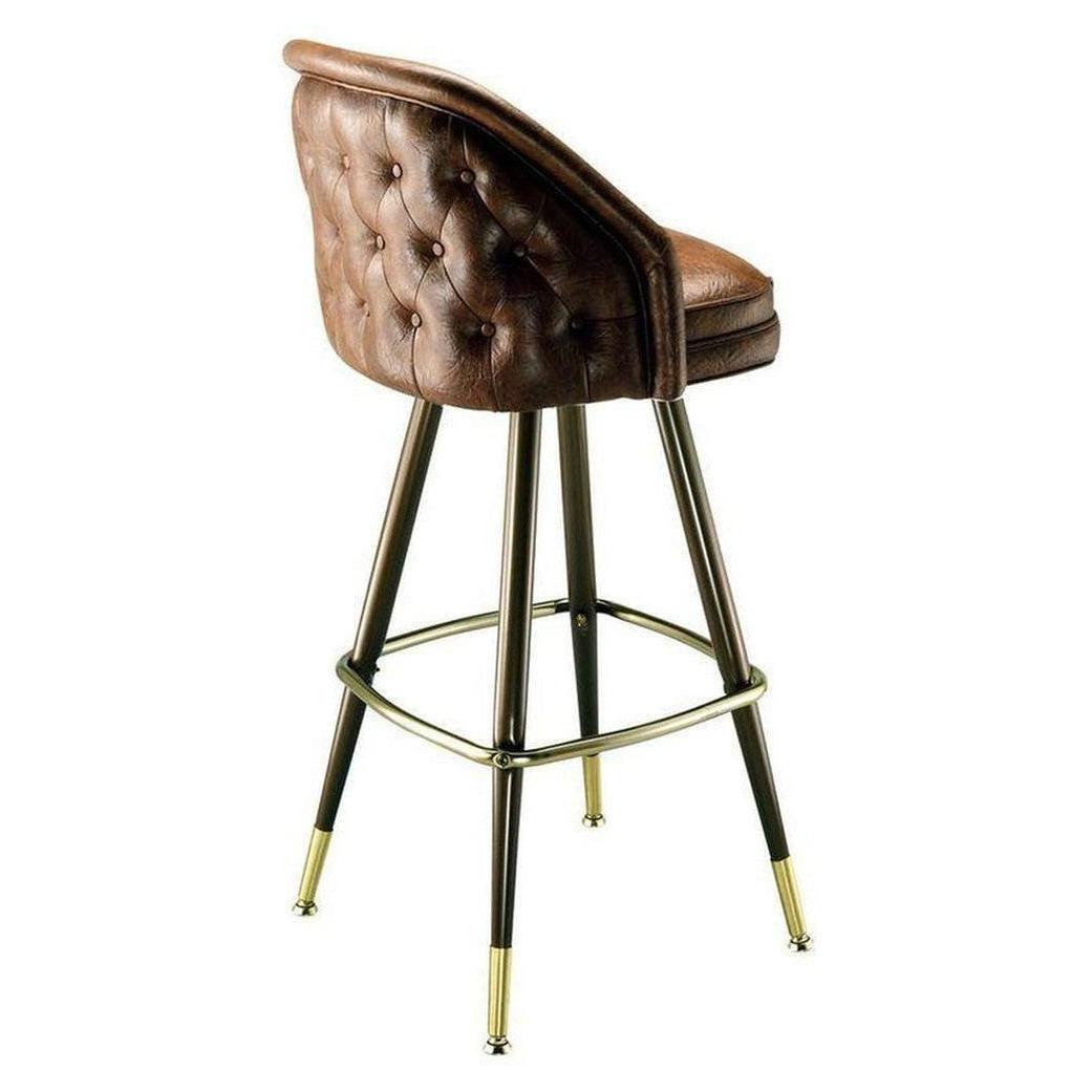 Tufted King Bar Stool with Metal Legs – Restaurant Furniture Plus