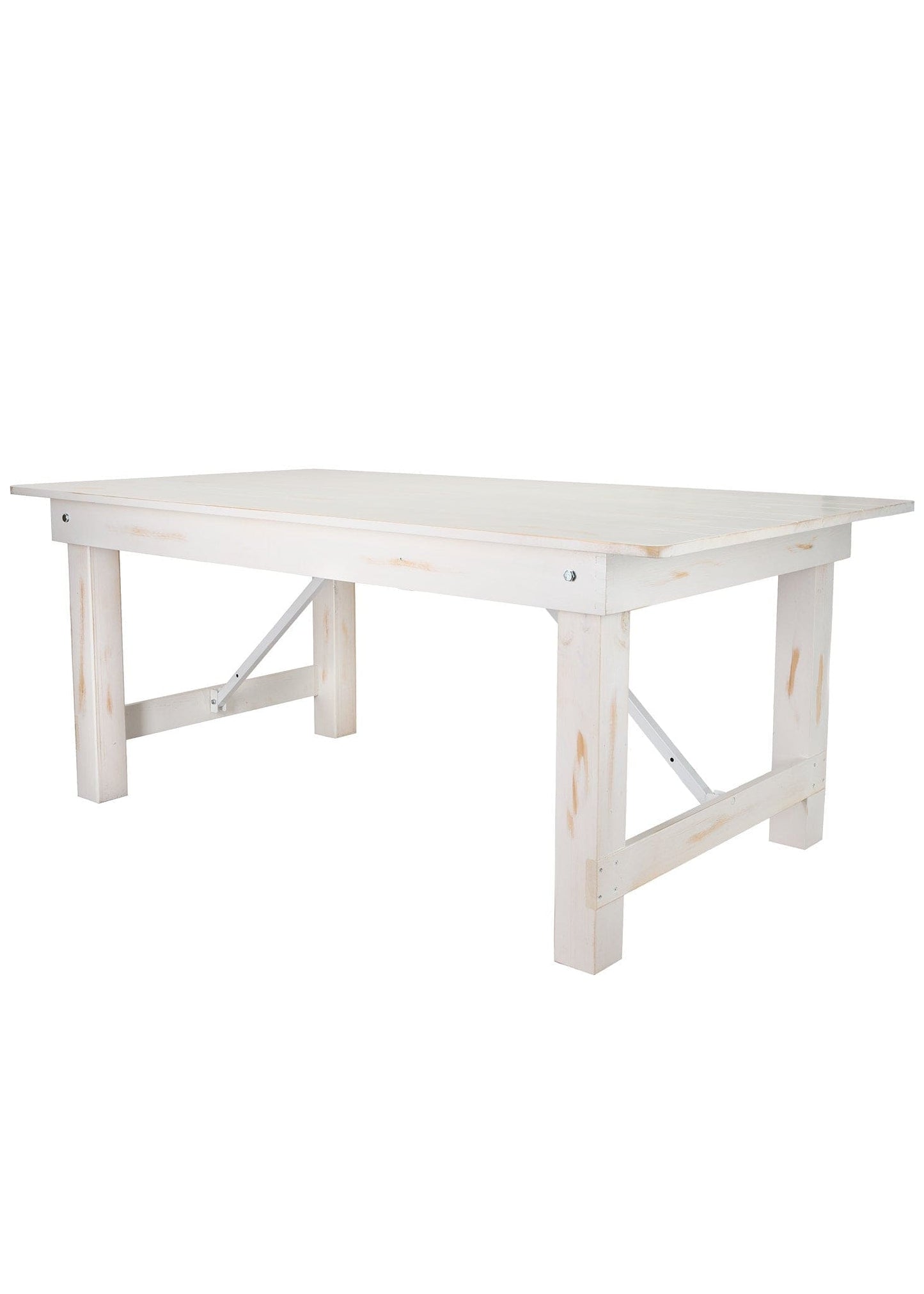 Rustic Solid Pine Folding Straight Leg Farm Table