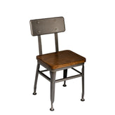 industrial seating octane chairs wood seat metal back