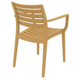 artemis outdoor dining arm chair white isp011 whi
