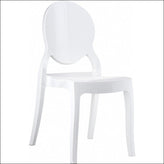 elizabeth polycarbonate dining chair glossy red isp034 gred