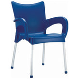 romeo resin dining arm chair dark blue isp043 dbl