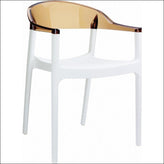 carmen modern dining chair white seat transparent violet back isp059 whi tvio