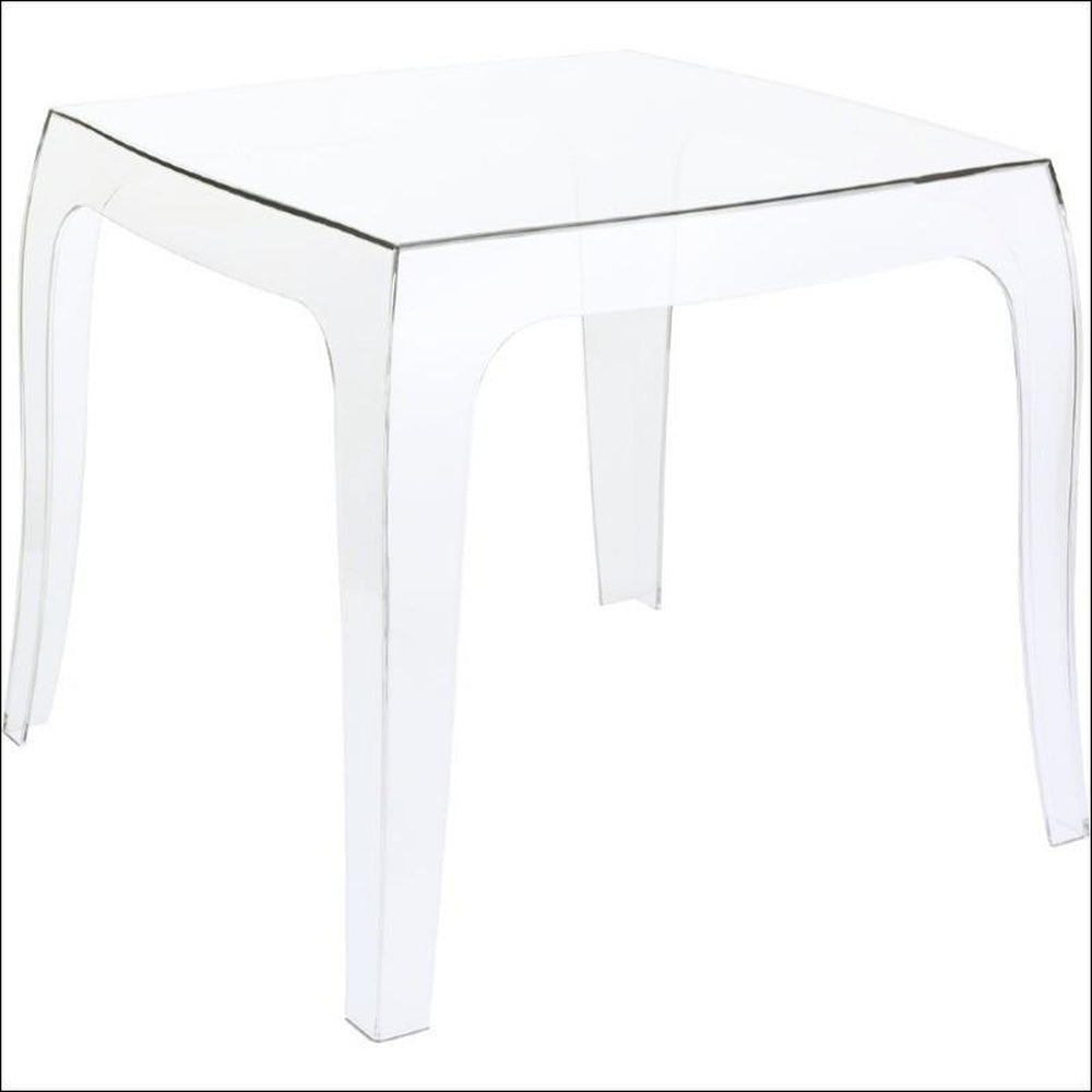 queen polycarbonate side table glossy white isp065 gwhi