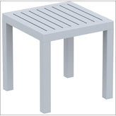 ocean square resin side table silver gray isp066 sil