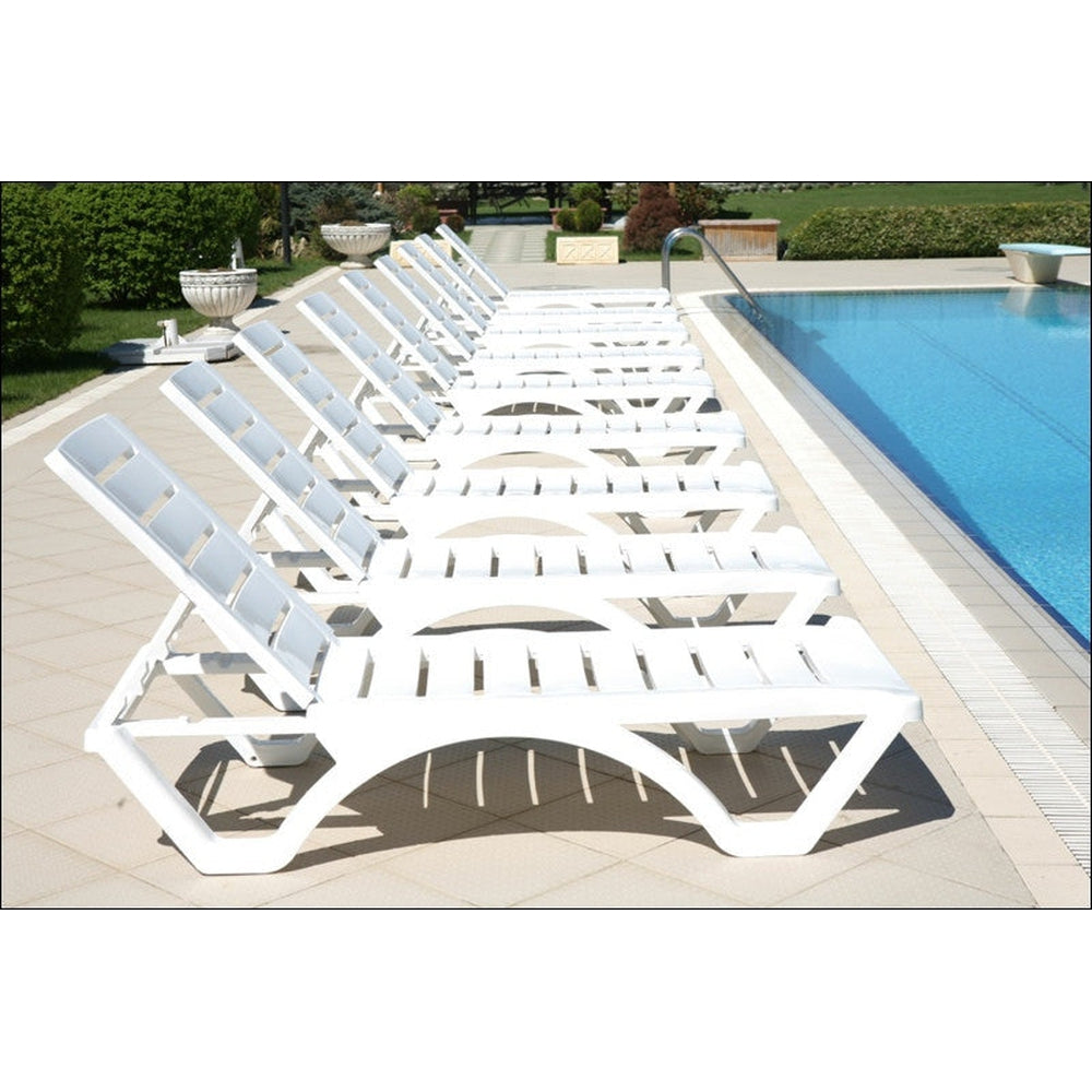 aqua pool chaise lounge white isp076 whi