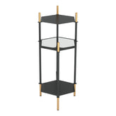 william side table gold black