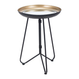 foley accent table gold black