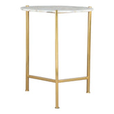 haru side table white gold