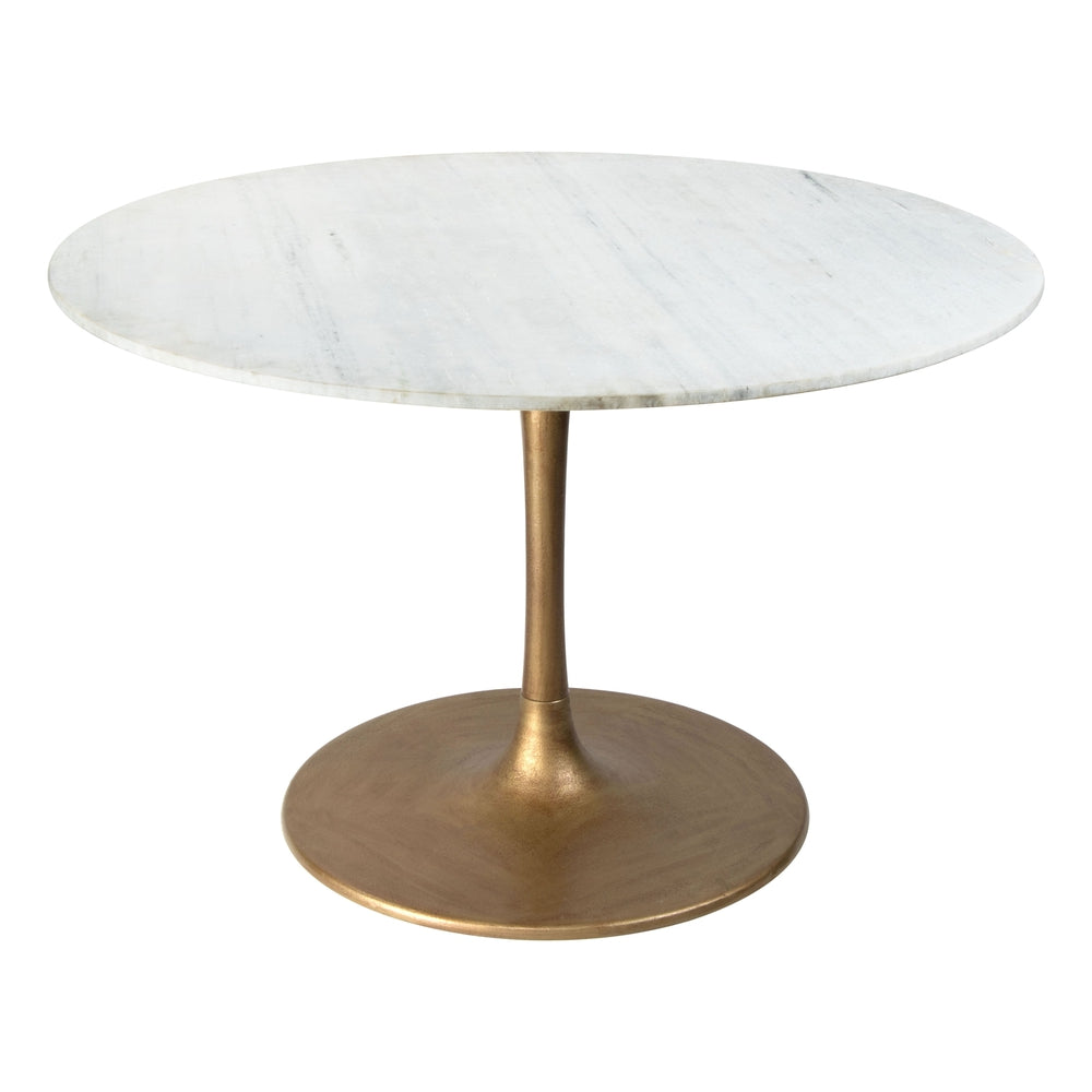 ithaca dining table white gold