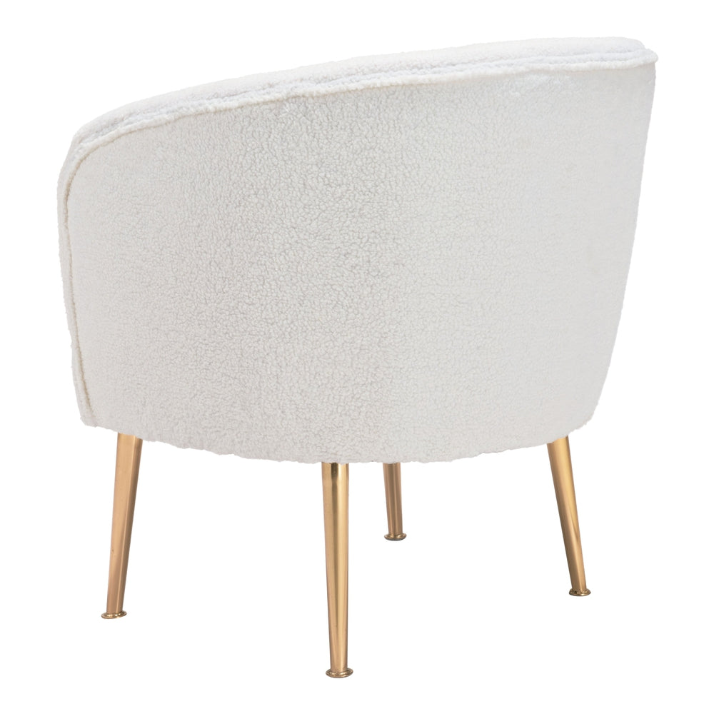 sherpa accent chair beige gold