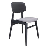 othello dining chair gray black