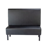 black upholstered quick ship booth