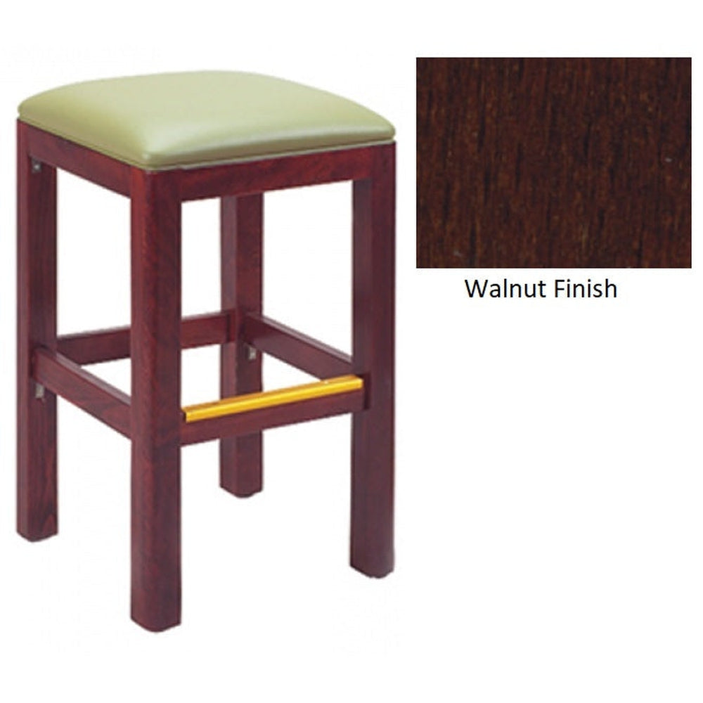 Square Solid Wood Backless Bar Stool