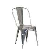 indoor steel chair in clear coat finish