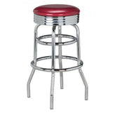 classic chrome backless counter stool 98