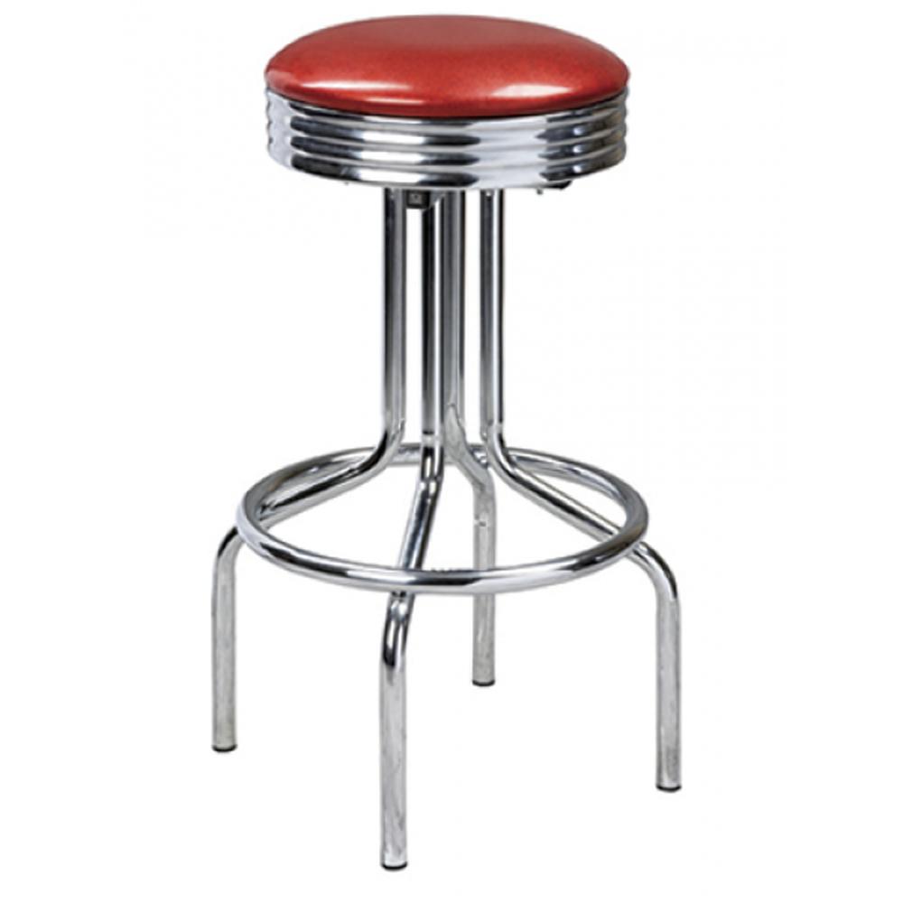 retro chrome backless bar stool 99