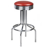 retro chrome backless bar stool 99