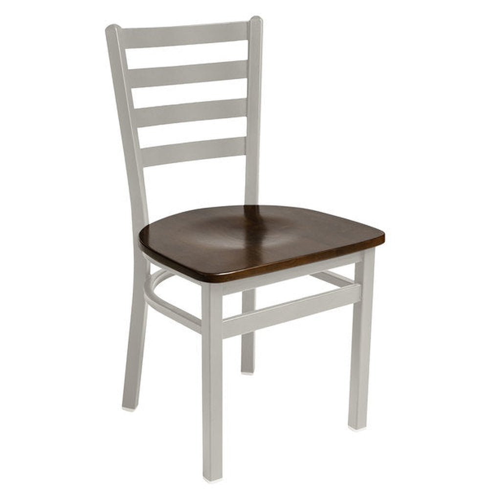 lima ladder back chair silver mist finish