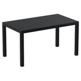 ares resin rectangle dining table black 55 inch isp186 bla