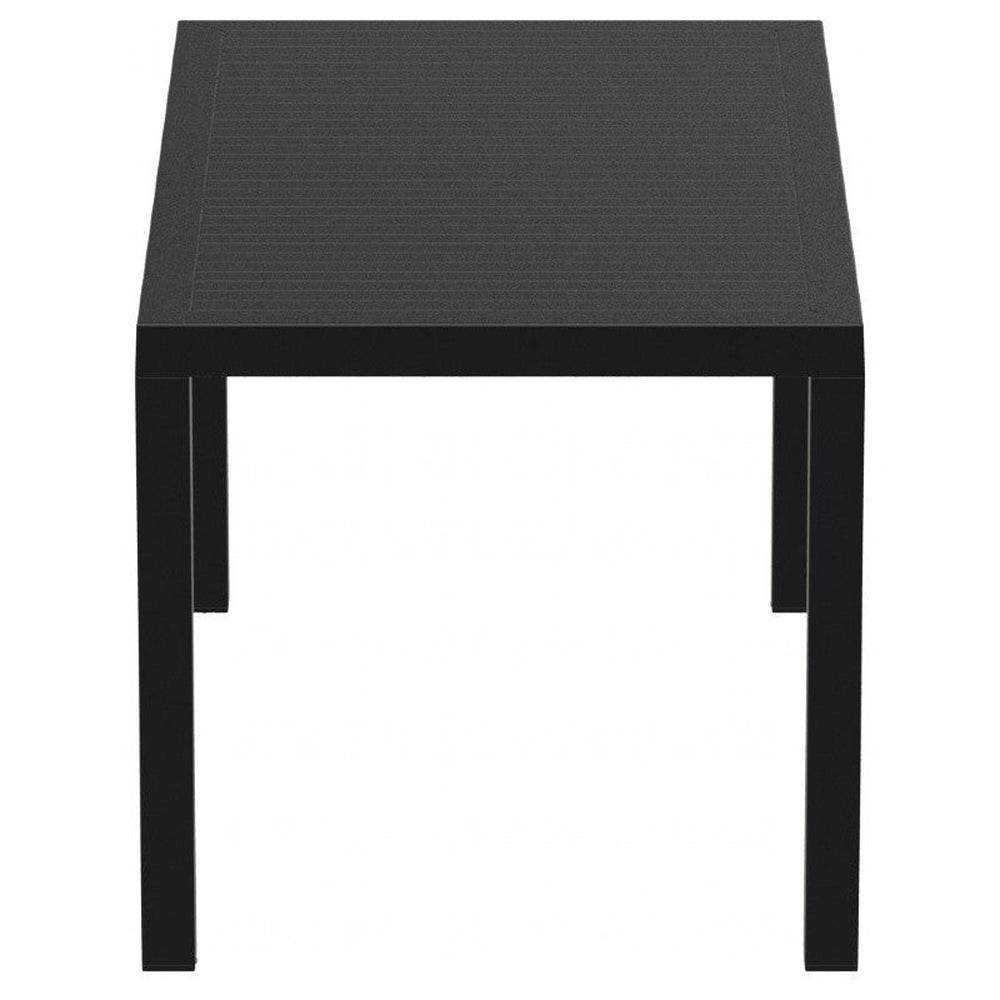 ares resin rectangle dining table black 55 inch isp186 bla