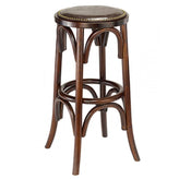crossback solid wood backless bar stool 99