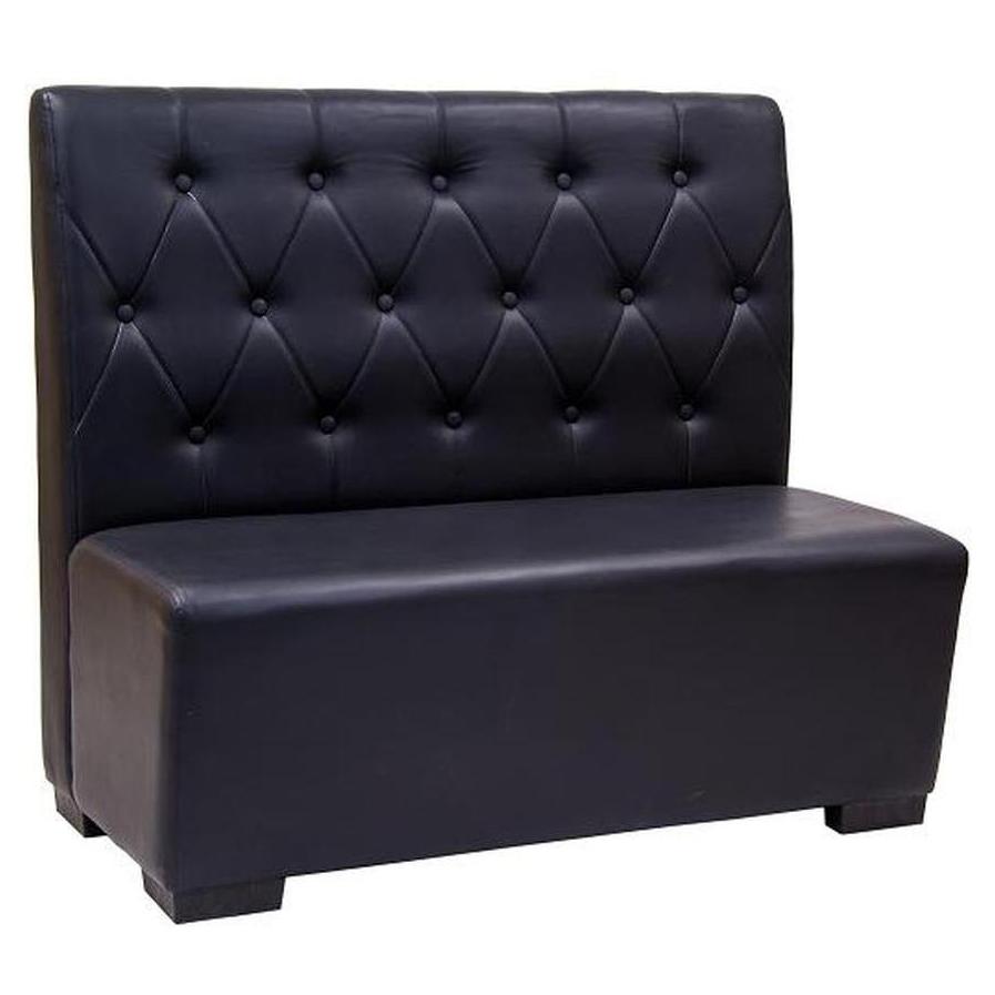 Button Pattern Booth Button Tufted Back Vinyl Booths in Black – Restaurant Furniture Plus