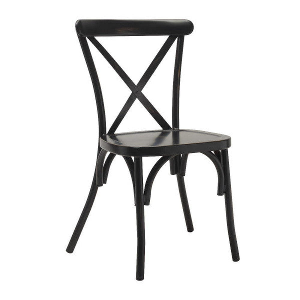 Cross Back Stackable Side Chair
