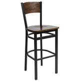 dale solid wood back bar stool