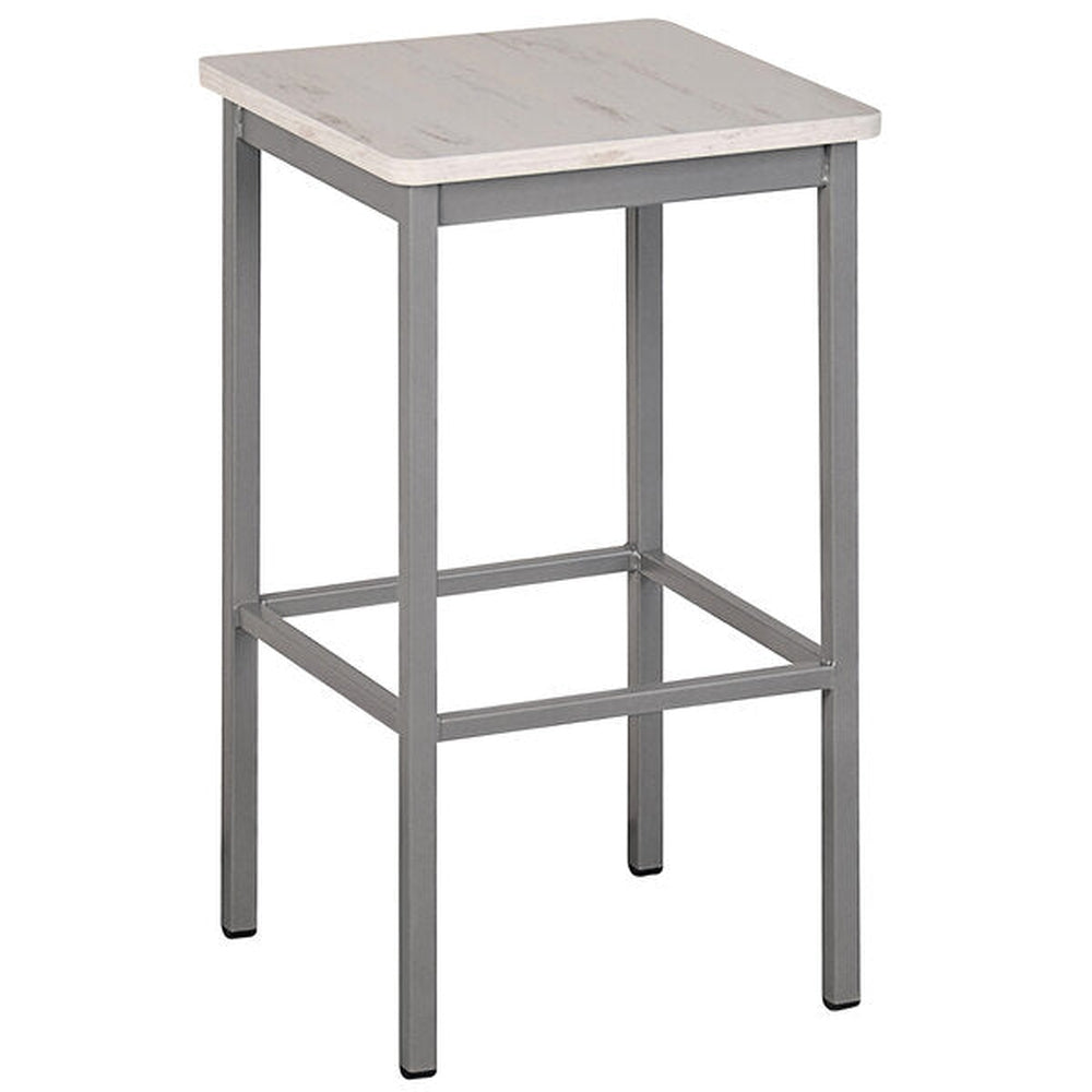 Trent Backless Square Barstool - Clear Coat Finish