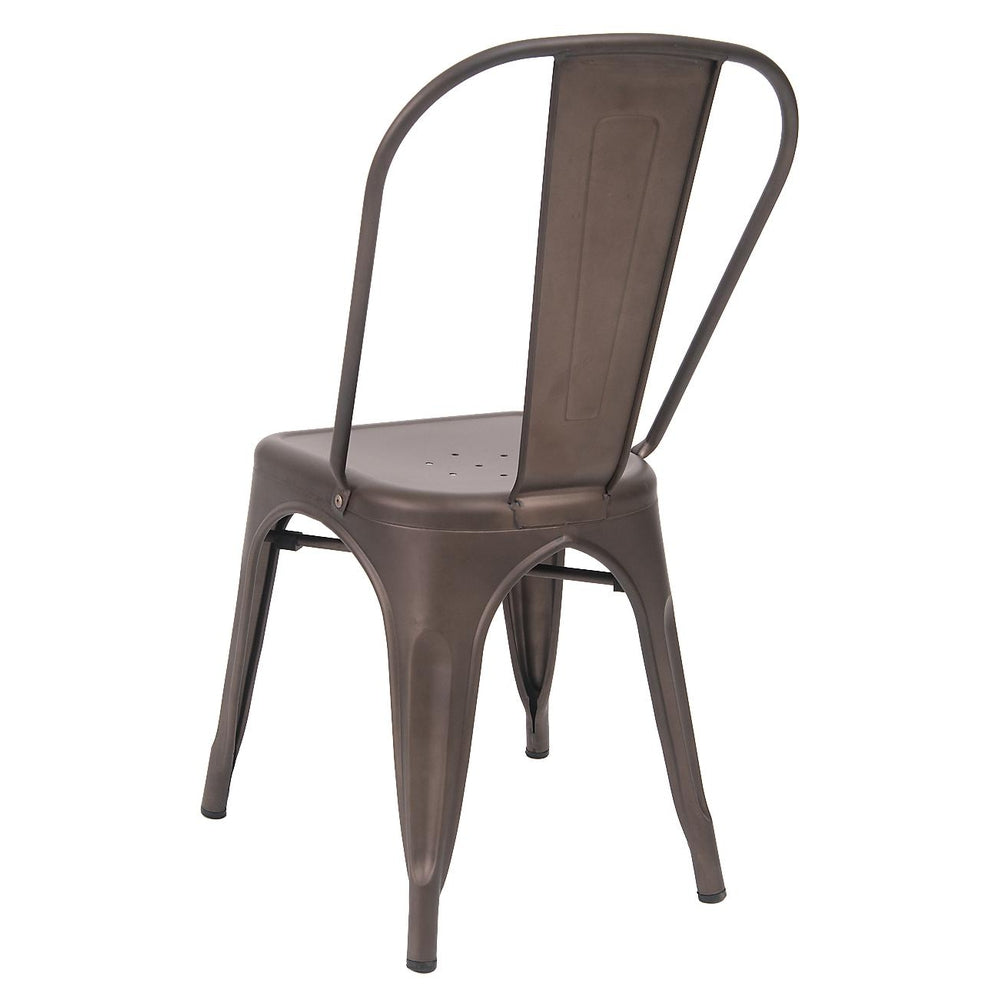 Tolix Style Indoor Steel Chair - Gunmetal