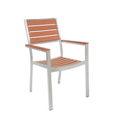 aluminum chair imitation teak slats 1