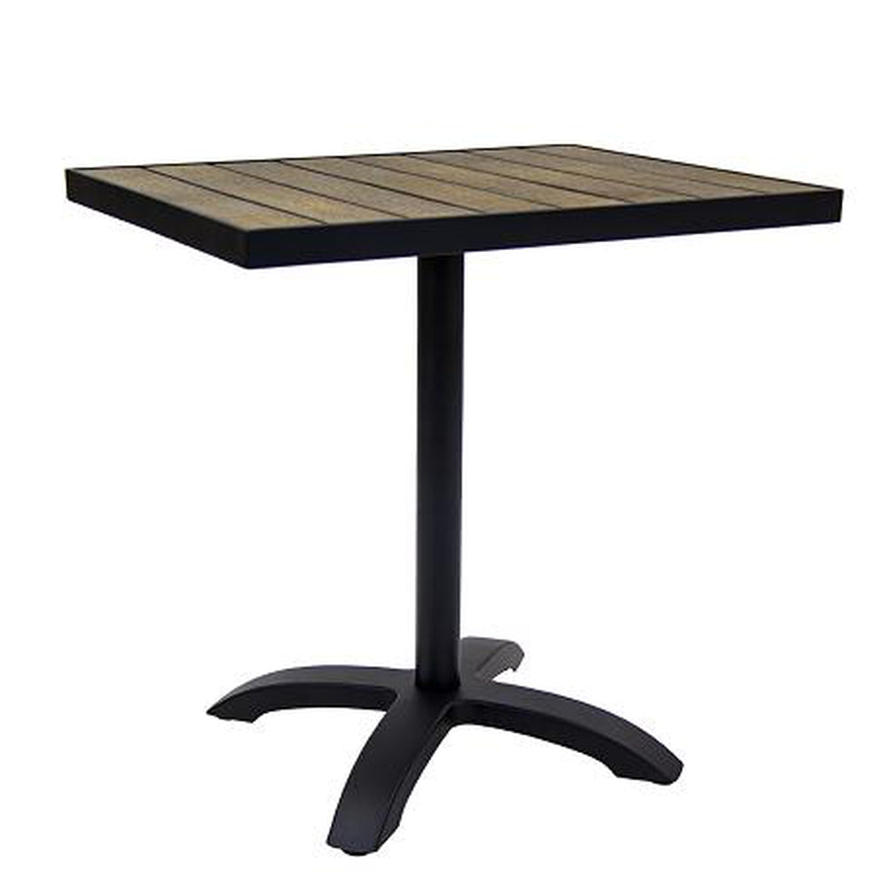 natural finish outdoor aluminum dining height table