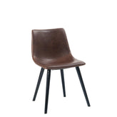 vintage beechwood chair with vinyl seat dark brown