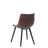 vintage beechwood chair with vinyl seat dark brown