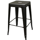 xl tolix style backless bar stool black