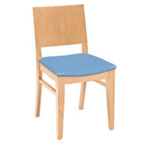 Custom Beechwood Chair with Upholstered Seat and Wood Back