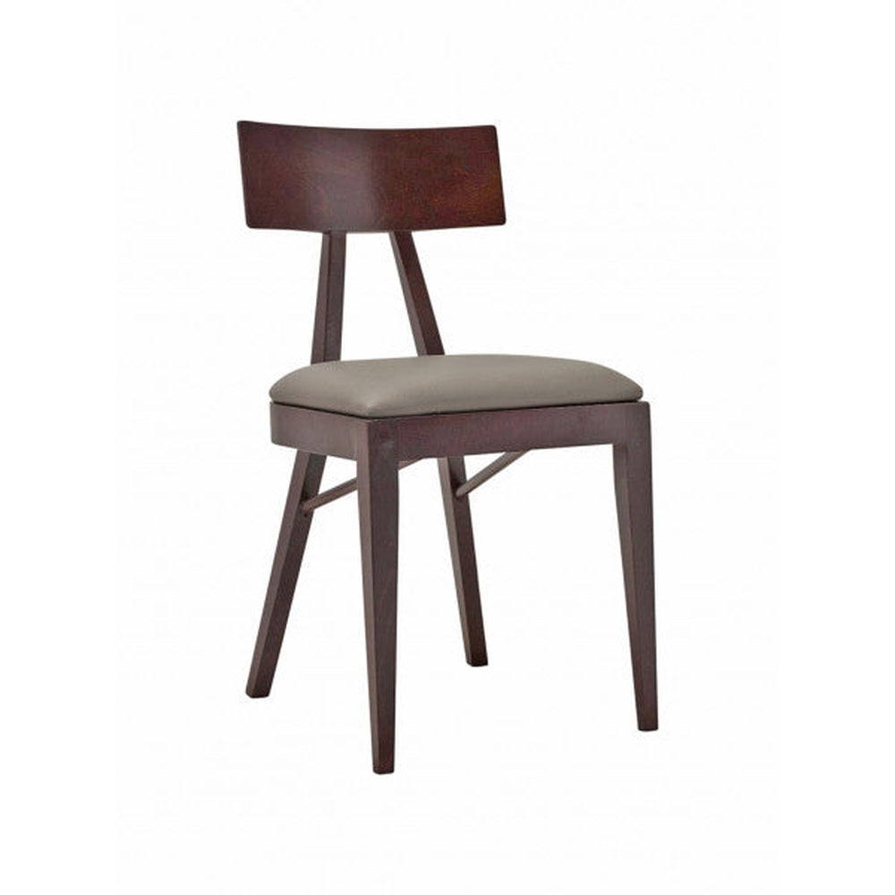 Rivelli Modern Upholstered Walnut Finish Side Chair