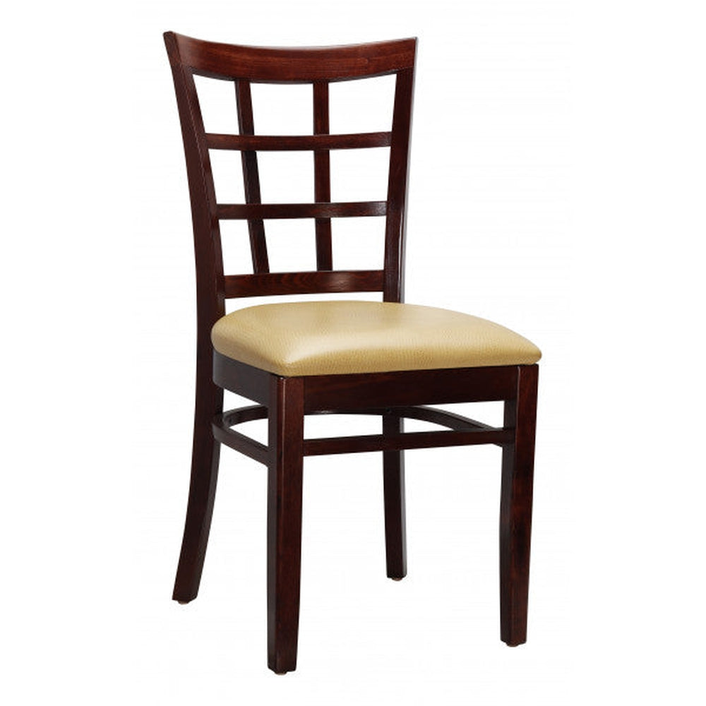 checker back solid wood dining chair 99