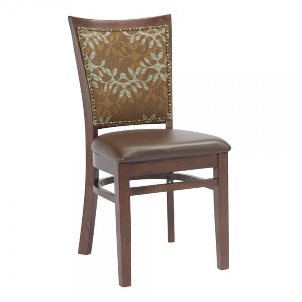 checker back solid wood fully upholstered dining chair 98