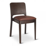 milano solid wood dining chair in walnut finish 99