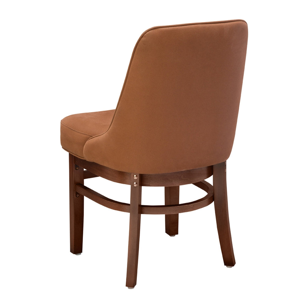 padded upholstered side chair with wood frame