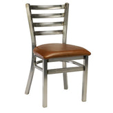 dante metal dining chair with distressed clear frame 99