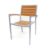 outdoor synthetic teak armchair 2