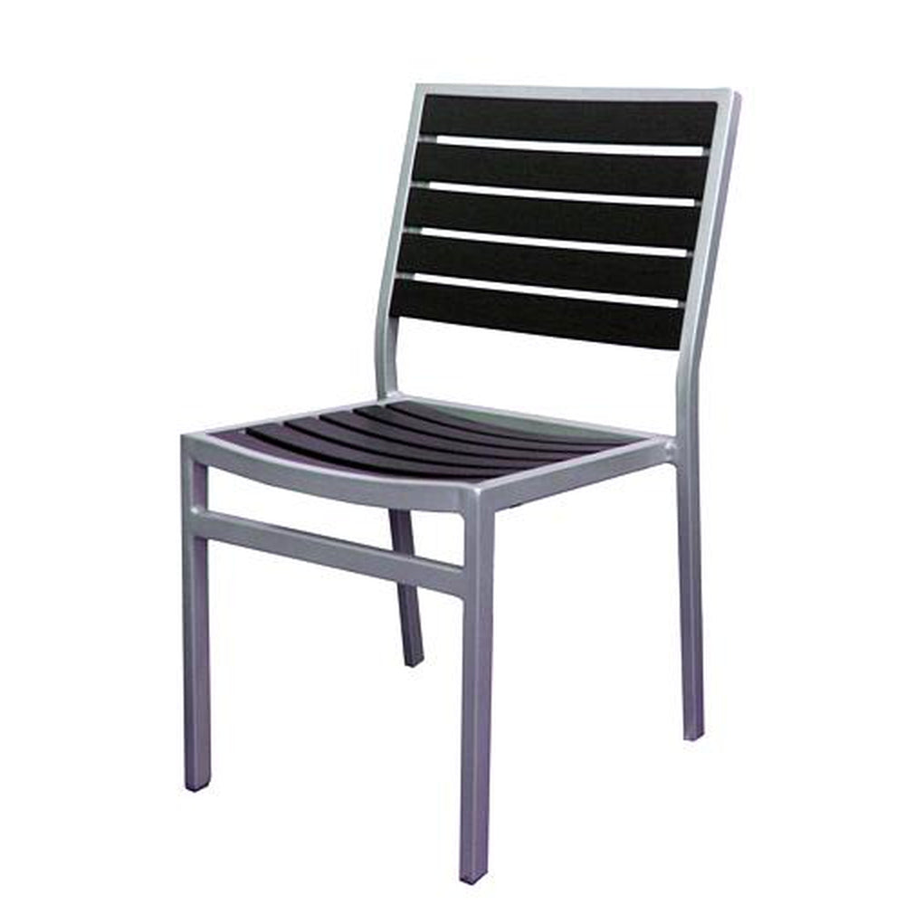 outdoor synthetic teak side chair